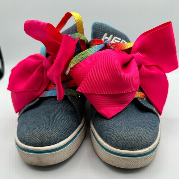 Heelys Jojo Siwa Edition Youth Skate Shoes with Wheel Size 3 Blue Ribbon Pink - Picture 3 of 8